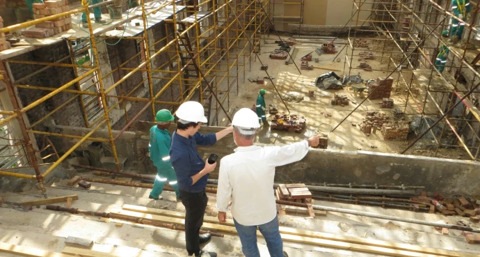 Bouwsector aan het werk